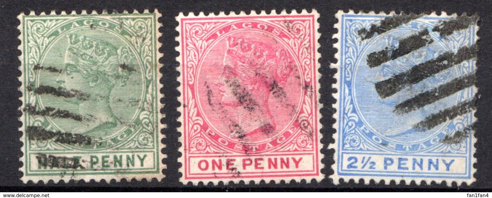 LAGOS (Colonie Britannique) - 1885-86 - N° 18 à 21 - (Lot De 3 Valeurs Différentes) - (Victoria) - Nigeria (...-1960)