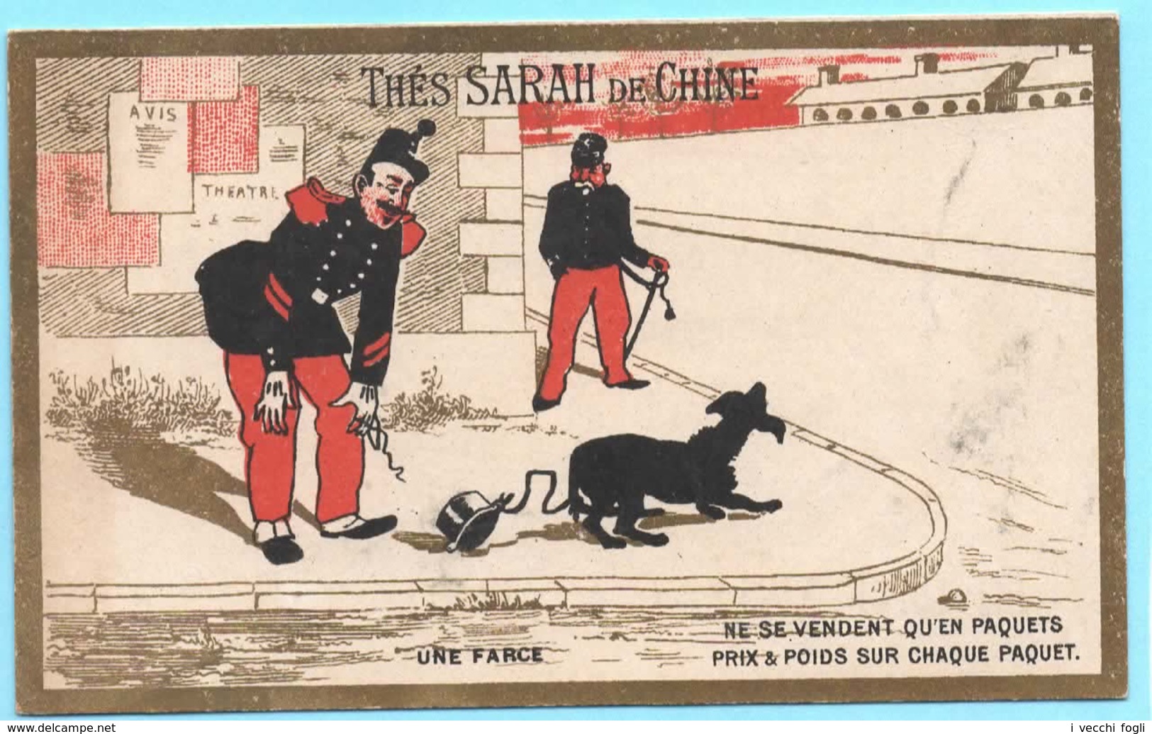 Chromo Thés Sarah De Chine. Une Farce. Imp. Champenois TM 36-22/81 - Tea & Coffee Manufacturers