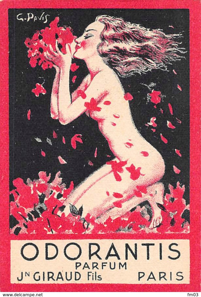 Carte Parfumée Orodantis Giraud Illustrateur Pavis Parfum - Anciennes (jusque 1960)