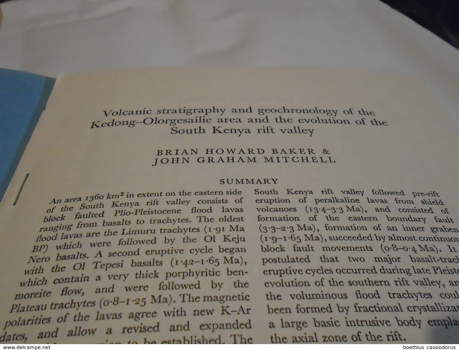 VOLCANIC STATIGRAPHY AND GEOCHRONOLOGY OF THE KEDONG-OLORGESAILIE AREA AND THE EVOLUTION OF THE SOUTH KENYA RIFT VALLEY - Geowissenschaften