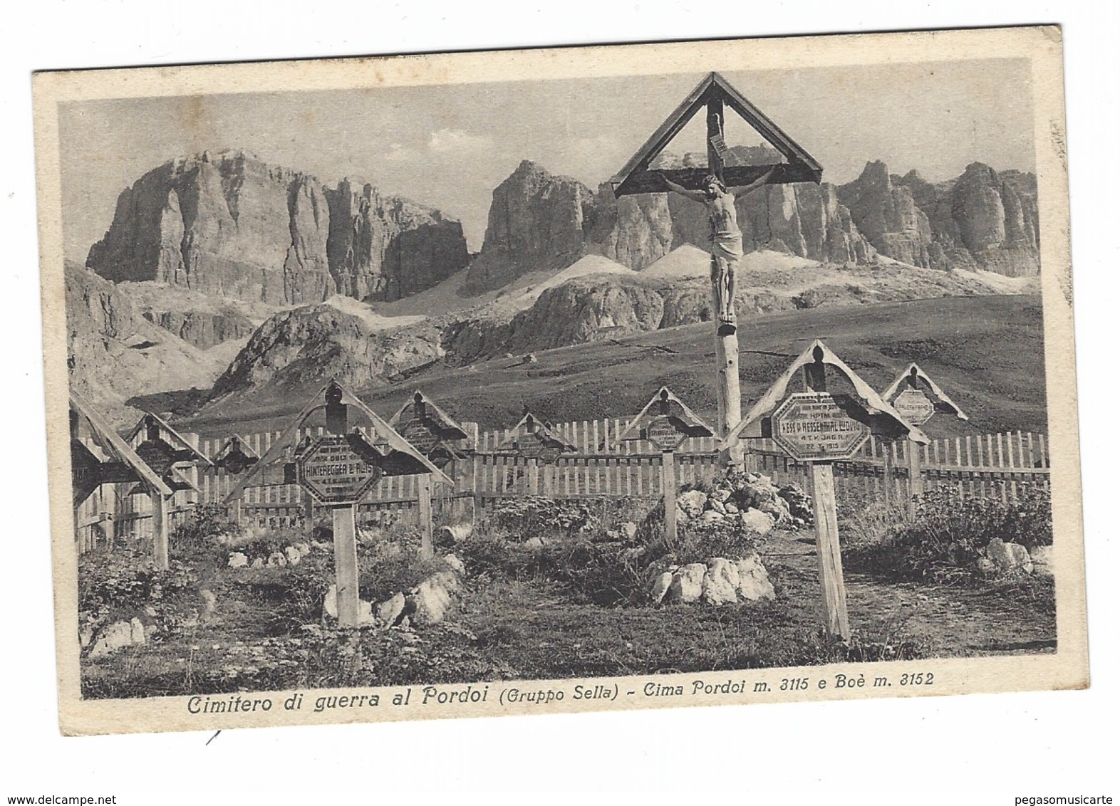 3268 - CIMITERO DI GUERRA  AL PORDOI GRUPPO SELLA TRENTO CIMA PORDOI E BOE' 1927 - Autres & Non Classés