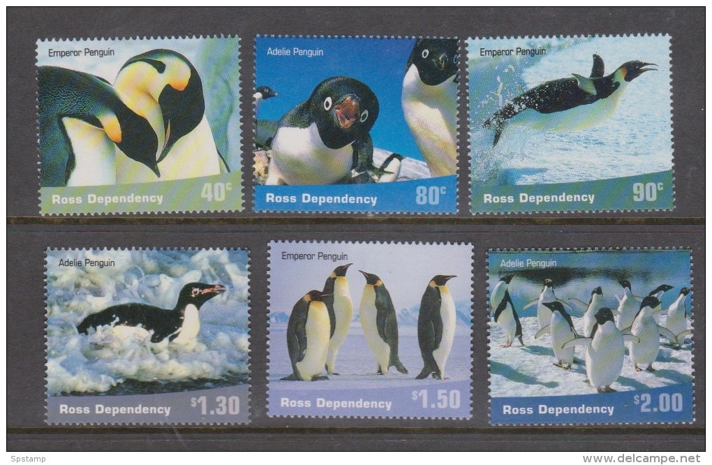 Ross Dependency 2001 Emperor & Adelie Penguins Bird Set Of 6 MNH - Other & Unclassified