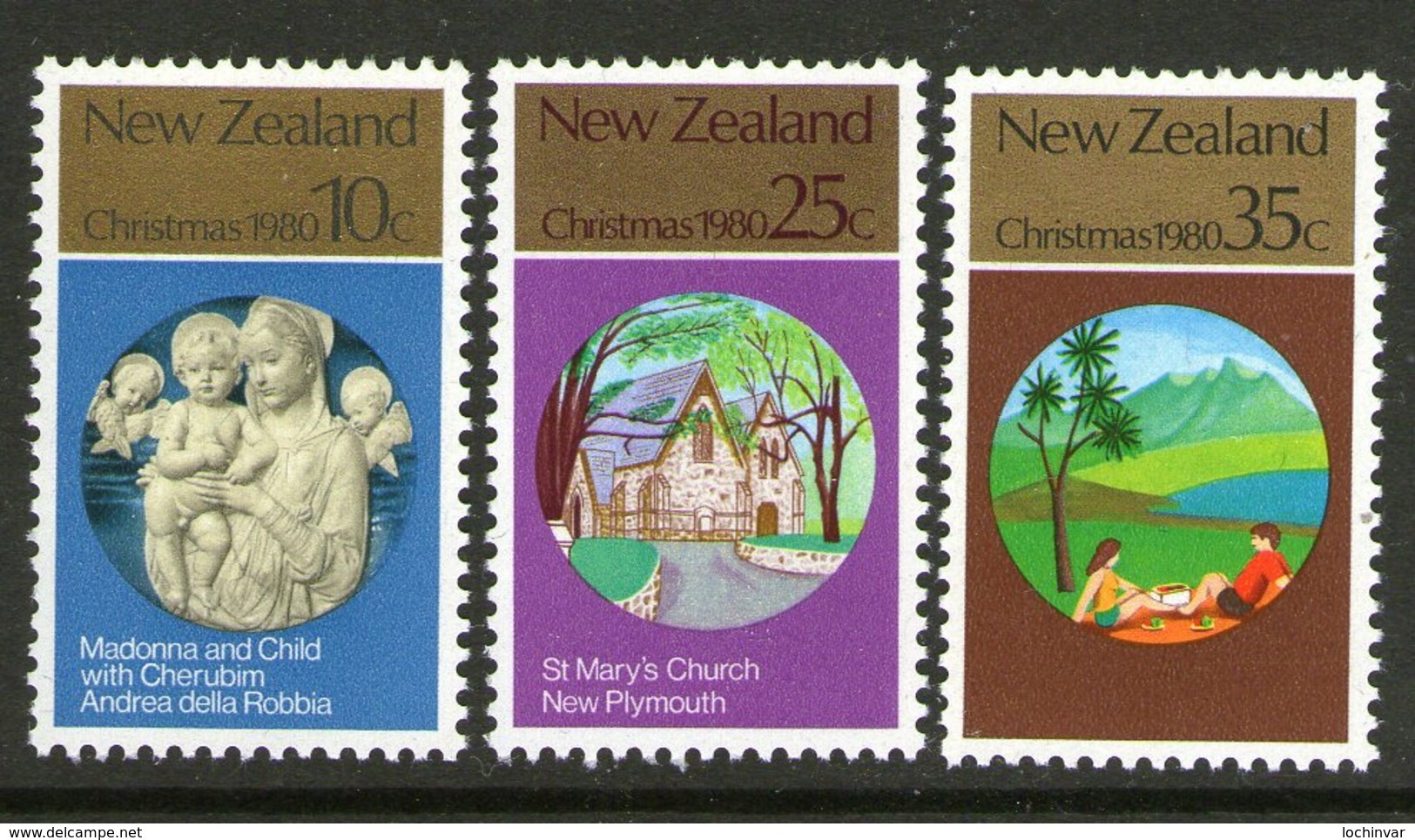 NEW ZEALAND, 1980 XMAS 3 MNH - Unused Stamps