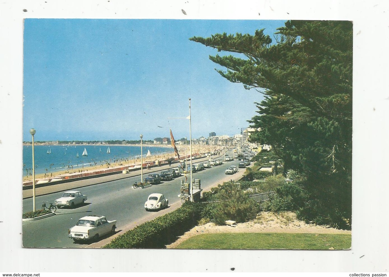 JC , Cp,  Automobiles , Peugeot 404 , Volkswagen Coccinelle ,44, LA BAULE ,vierge,ed. Jansol - Voitures De Tourisme