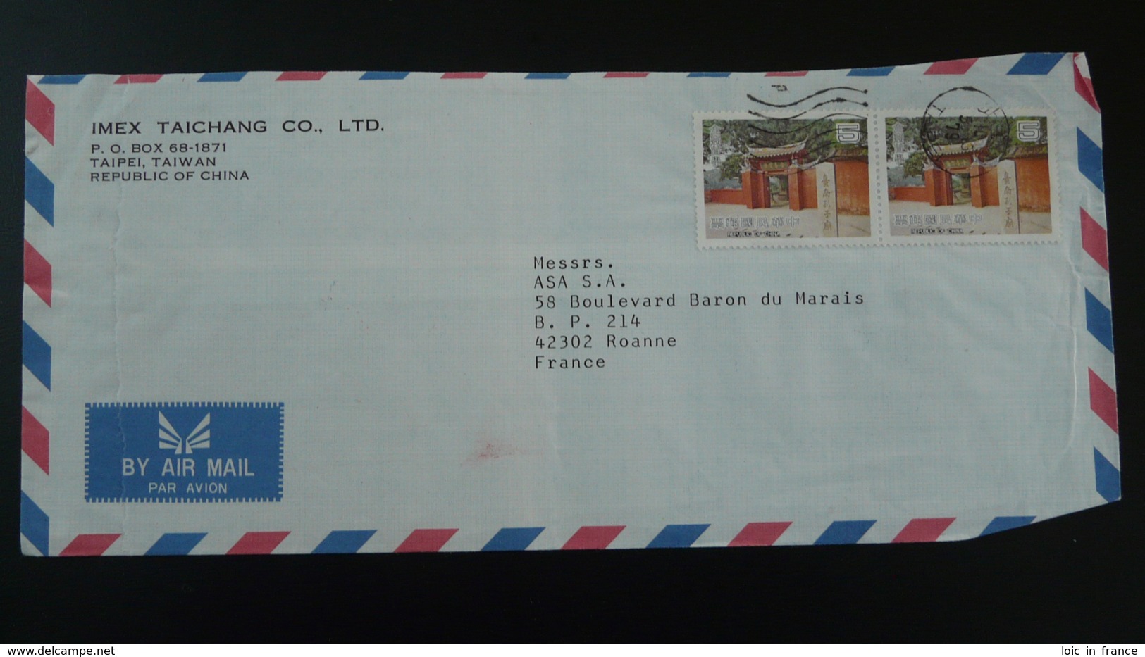 Lettre Par Avion Air Mail Cover Taiwan 1979 - Lettres & Documents