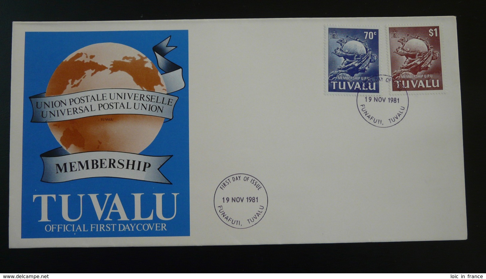 FDC UPU Tuvalu 1981 - Tuvalu