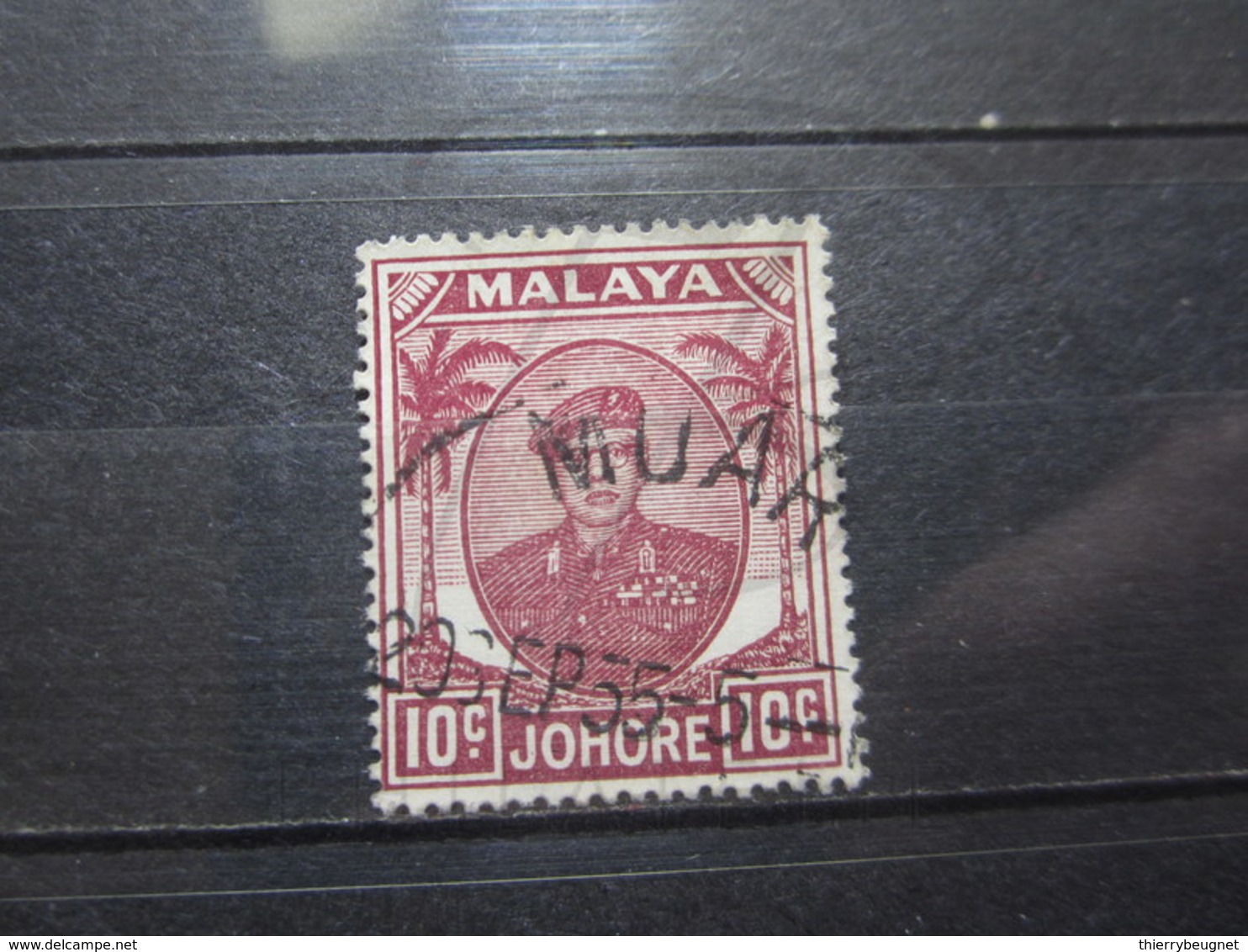 VEND BEAU TIMBRE DE JOHORE N° 116 , OBLITERATION " MUAR " !!! - Johore