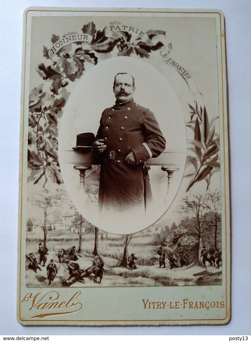 CDV Format CABINET - Militaire Gradé Régiment Du Génie - Voir Boucle De Ceinturon - Photo Vanel, Vitry-le-François - TB - Krieg, Militär