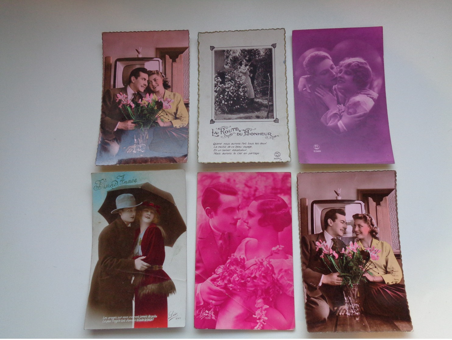 Beau Lot De 60 Cartes Postales De Fantaisie  Couples  Couple    Mooi Lot Van 60 Postkaarten Fantasie  Koppel - 60 Scans - 5 - 99 Postkaarten