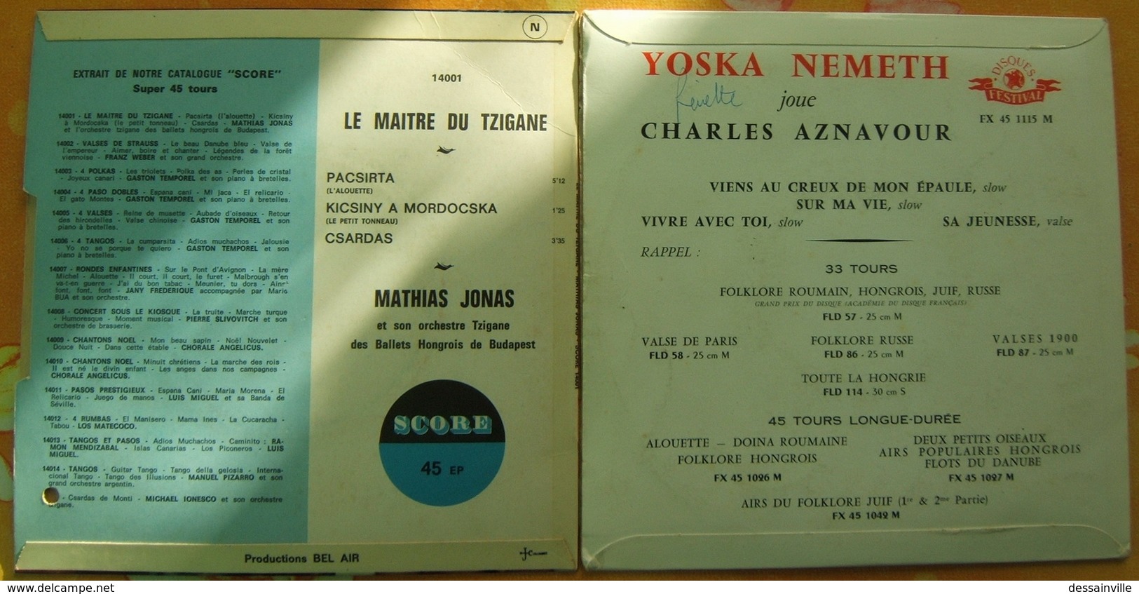 Deux 45 Tours MUSIQUE TZIGANE - YOSKA NEMETH Et MATHIAS JONAS - World Music