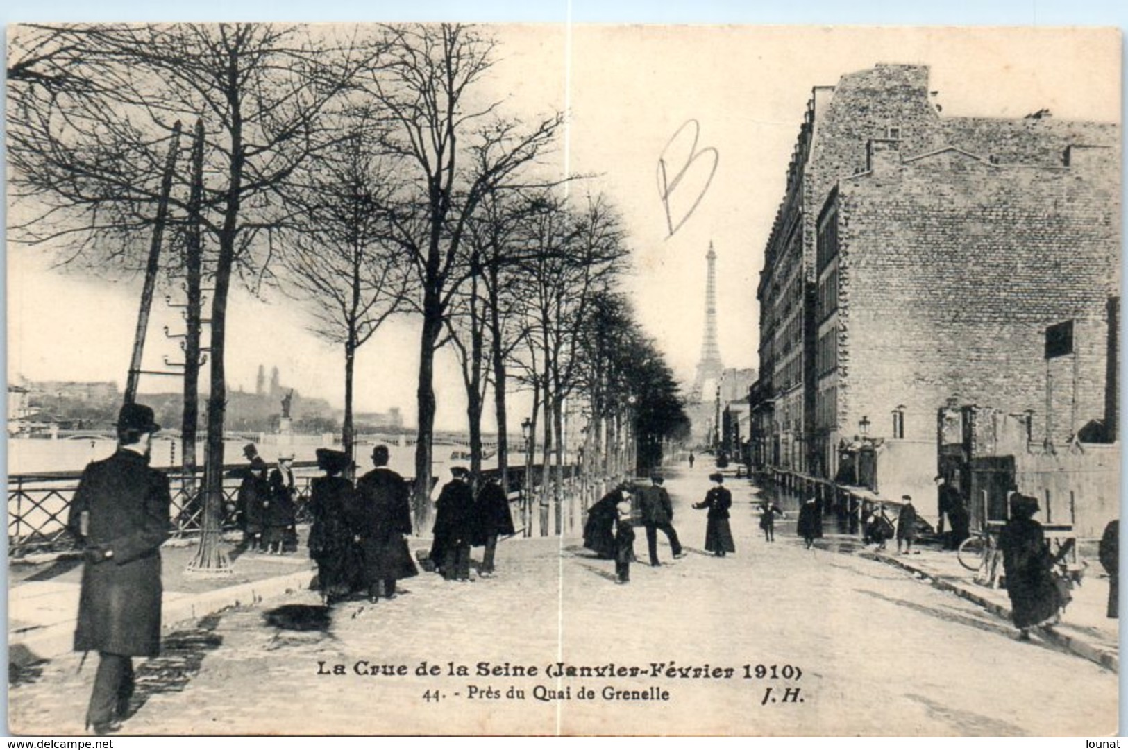 75 PARIS 15ème - Près Du Quai De Grenelle - Inondation 1910 - Edition J.H. N°44           * - Arrondissement: 15