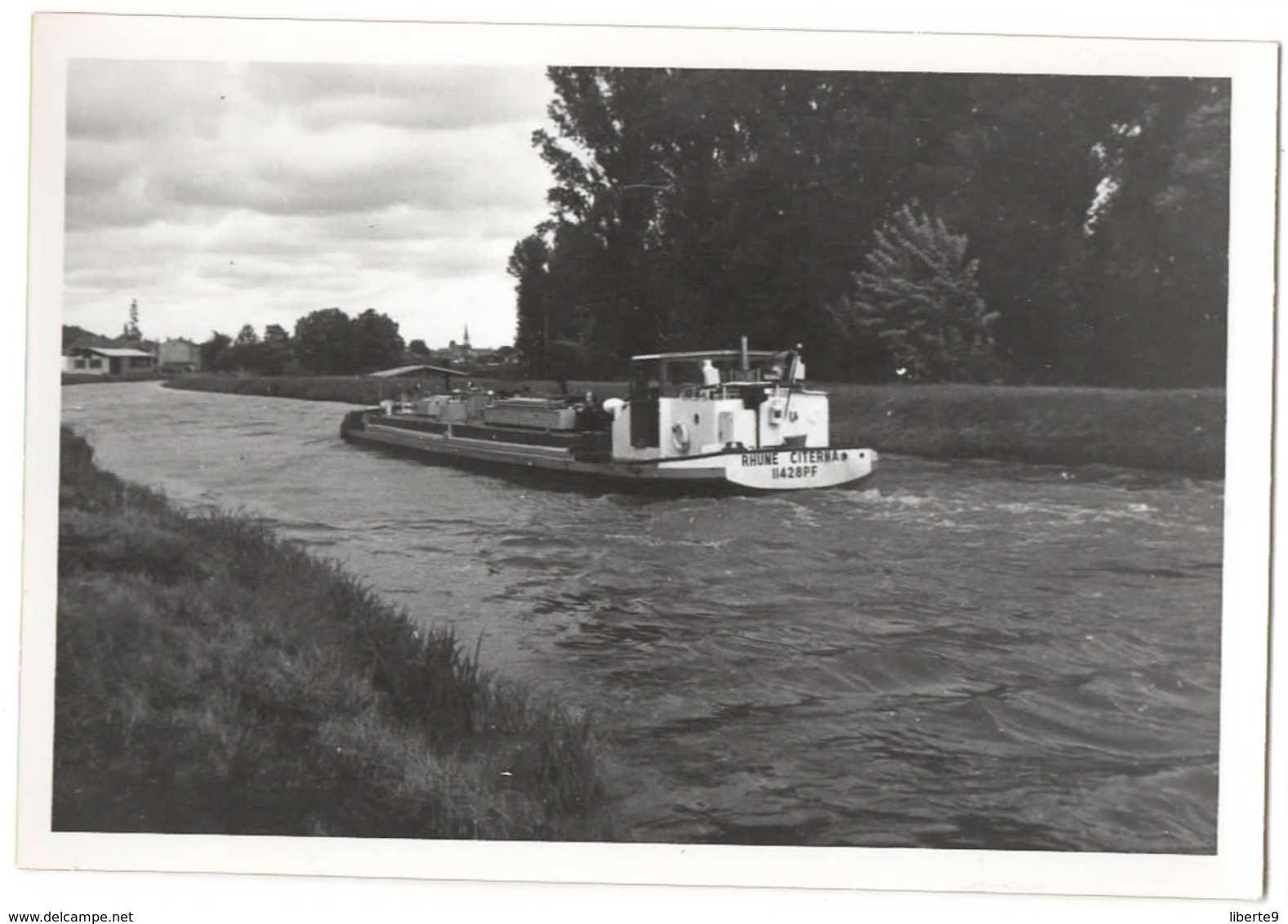 RHUNE CITERNA 11428PF Péniche C.1950 Photo 9x6cm Canal Du Midi ? - Bateaux