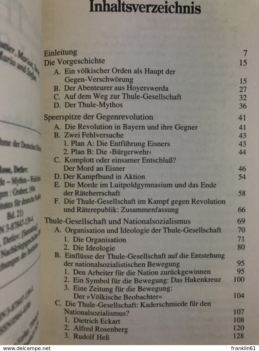 Die Thule-Gesellschaft : Legende - Mythos - Wirklichkeit. - 4. Neuzeit (1789-1914)