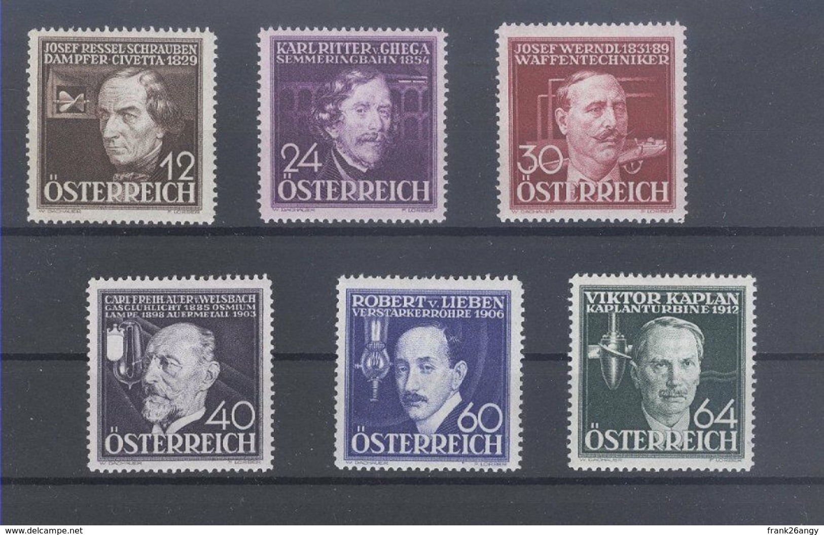 AUSTRIA - 1936, Inventors   - Mi. 632/37 - Yv. 489/94 Serie Cpl. 6v. Nuovo* - Nuovi