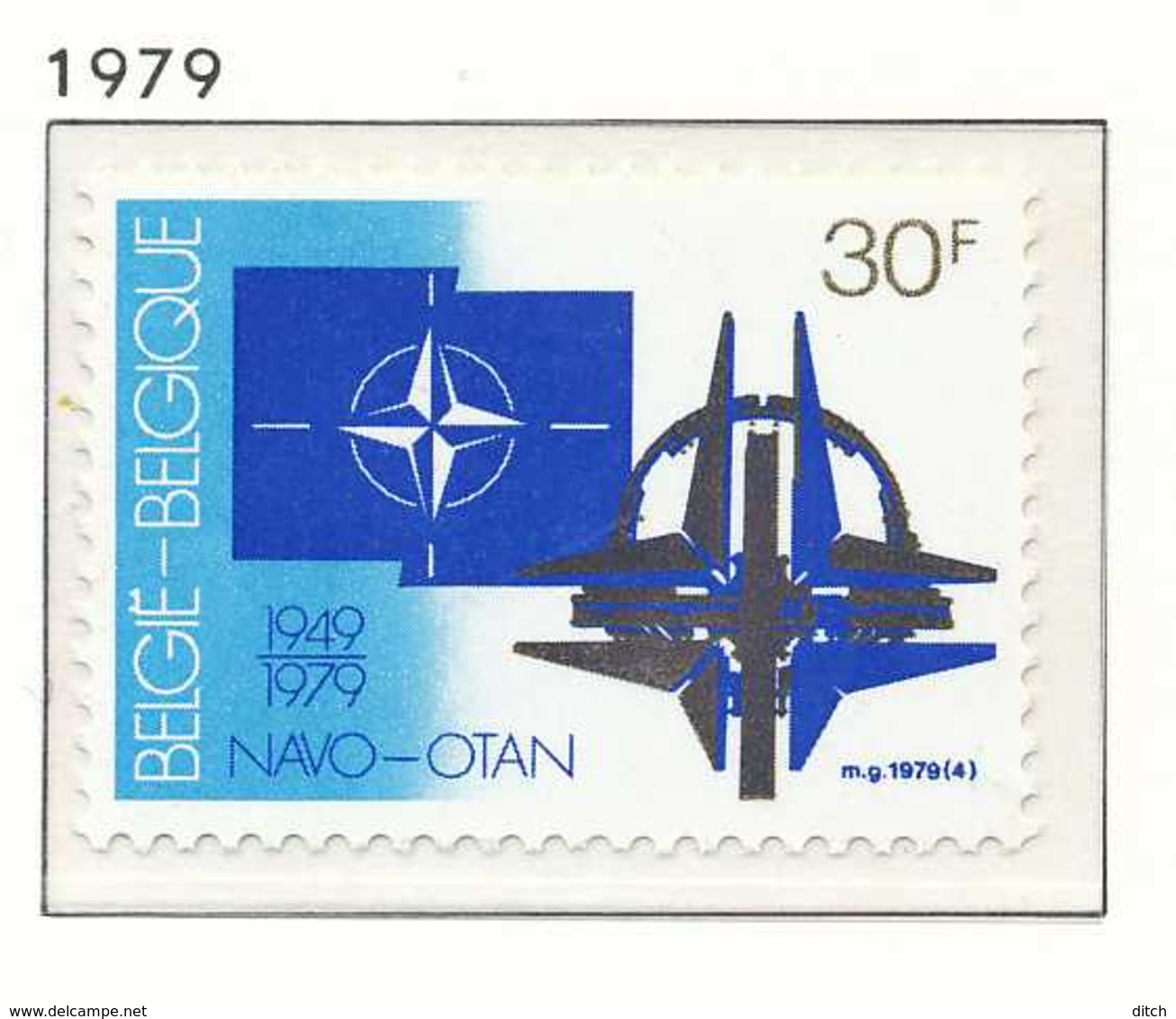 D - [151801]SUP//**/Mnh-[1927] Belgique 1979, 30 Ans De L'OTAN-NAVO, Traité De L'Atlantique Nord, SNC - NAVO