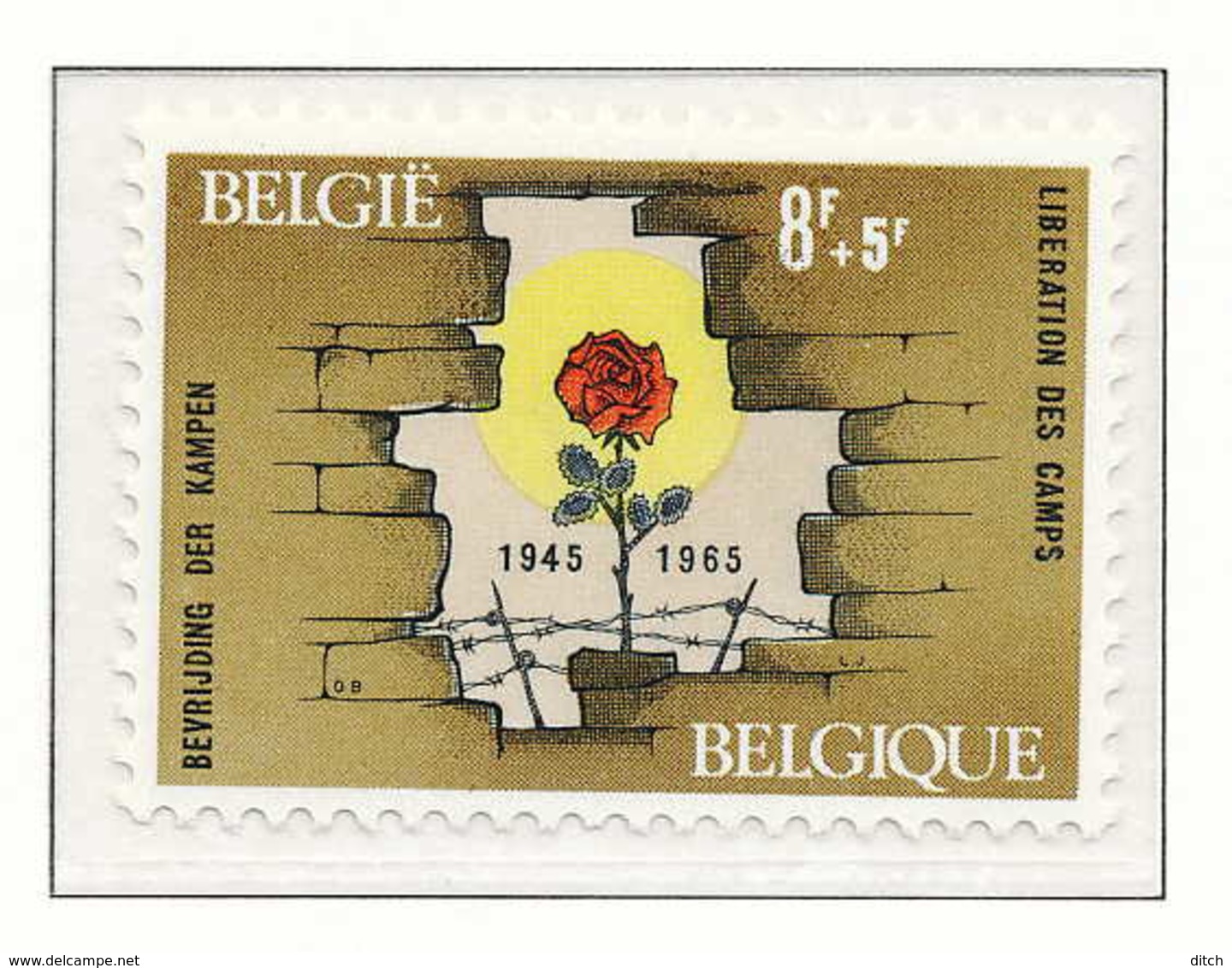 D - [150337]SUP//**/Mnh-N° 1332, Libération Des Camps (1940-1945), Rose, SNC - Nuovi