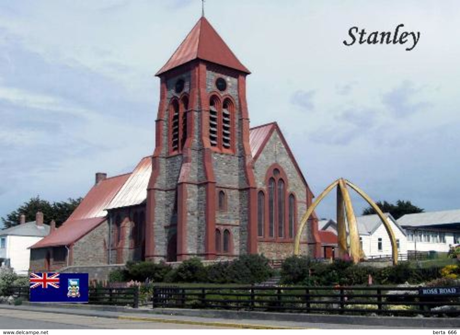 Falklands Islands Stanley Church New Postcard Malwinen AK - Falkland