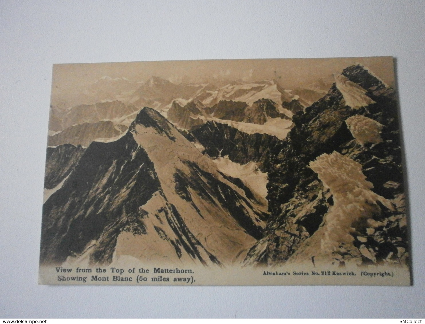 Suisse. View From The Top Of The Matterhorn Showing Mont Blanc. Vue Du Mont Blanc Depuis Le Sommet Du Mont Cervin (8547) - Otros & Sin Clasificación