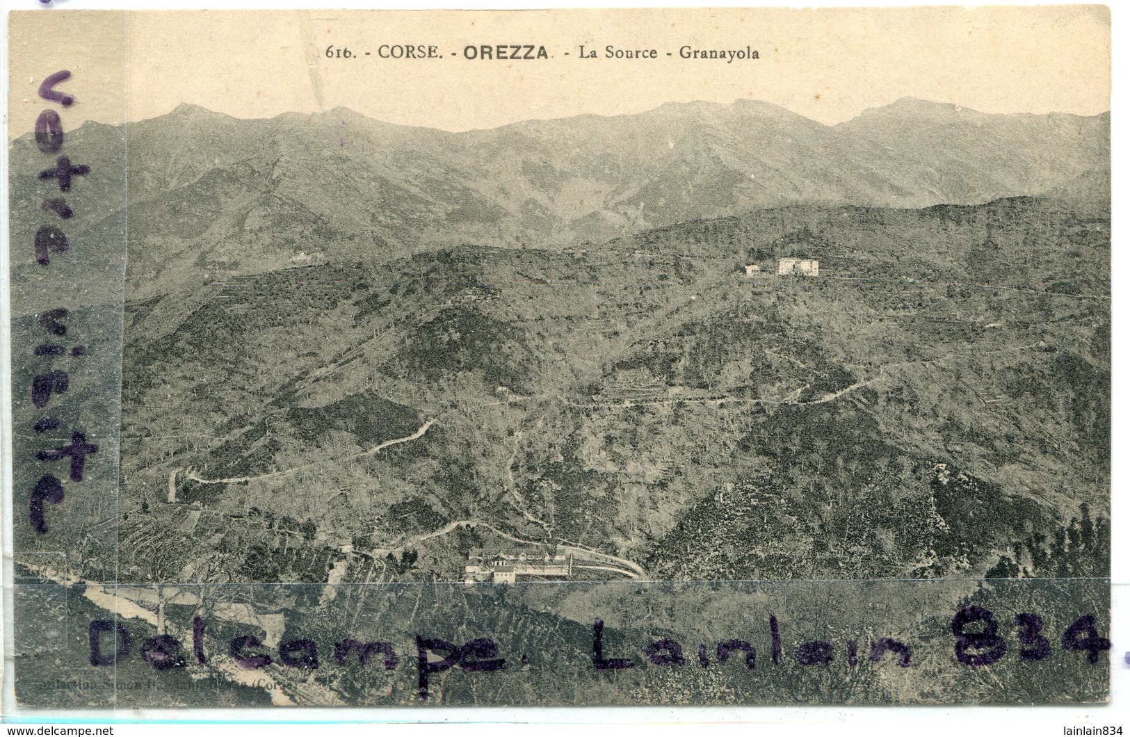 - 616 - OREZZA - ( Corse ), La Source, Collection Simon DAMIANI, Bastia, Non écrite, épaisse,  TTBE, Scans.. - Sonstige & Ohne Zuordnung