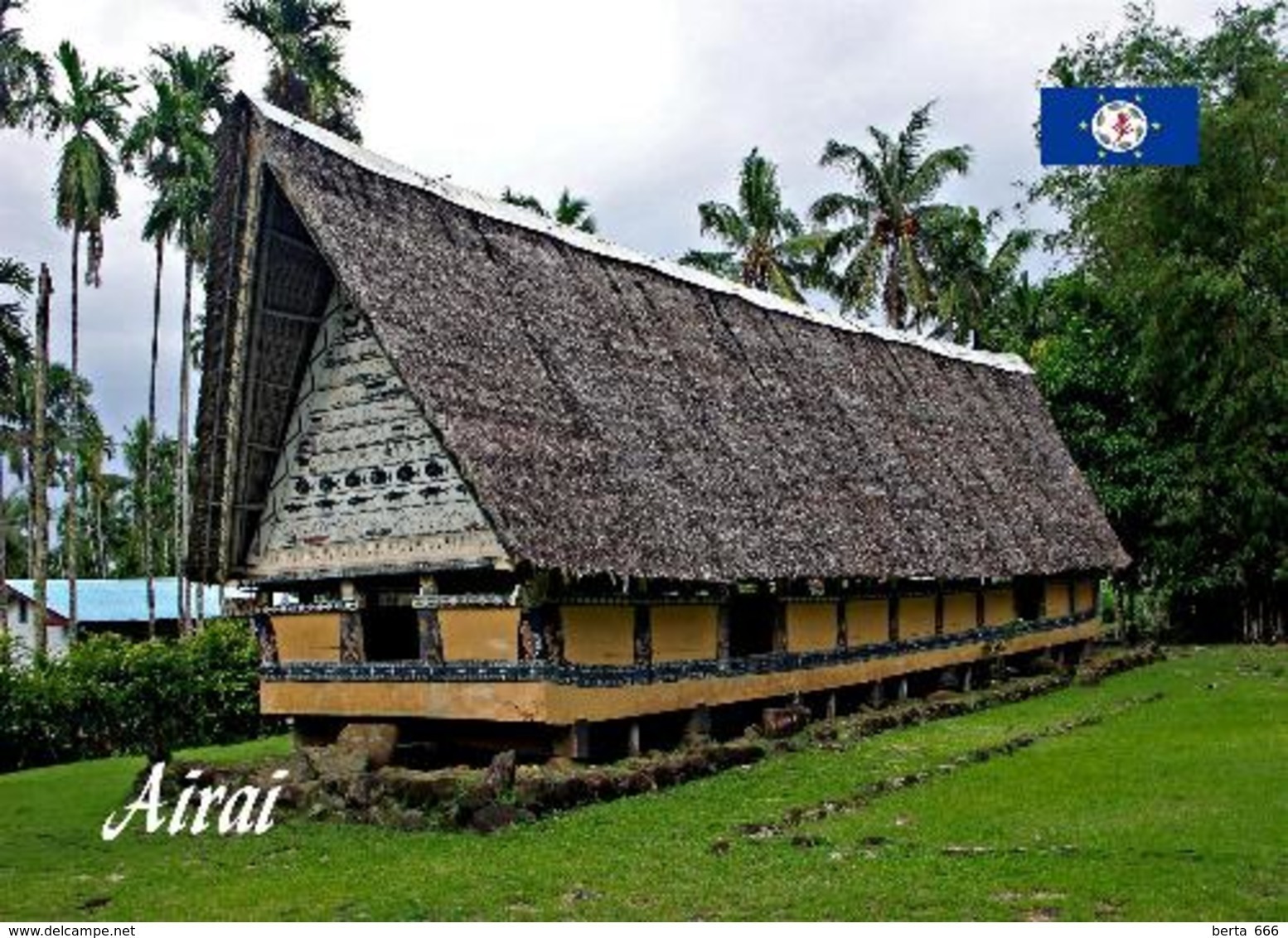 Palau Airai Bai Men's Meeting House New Postcard - Palau