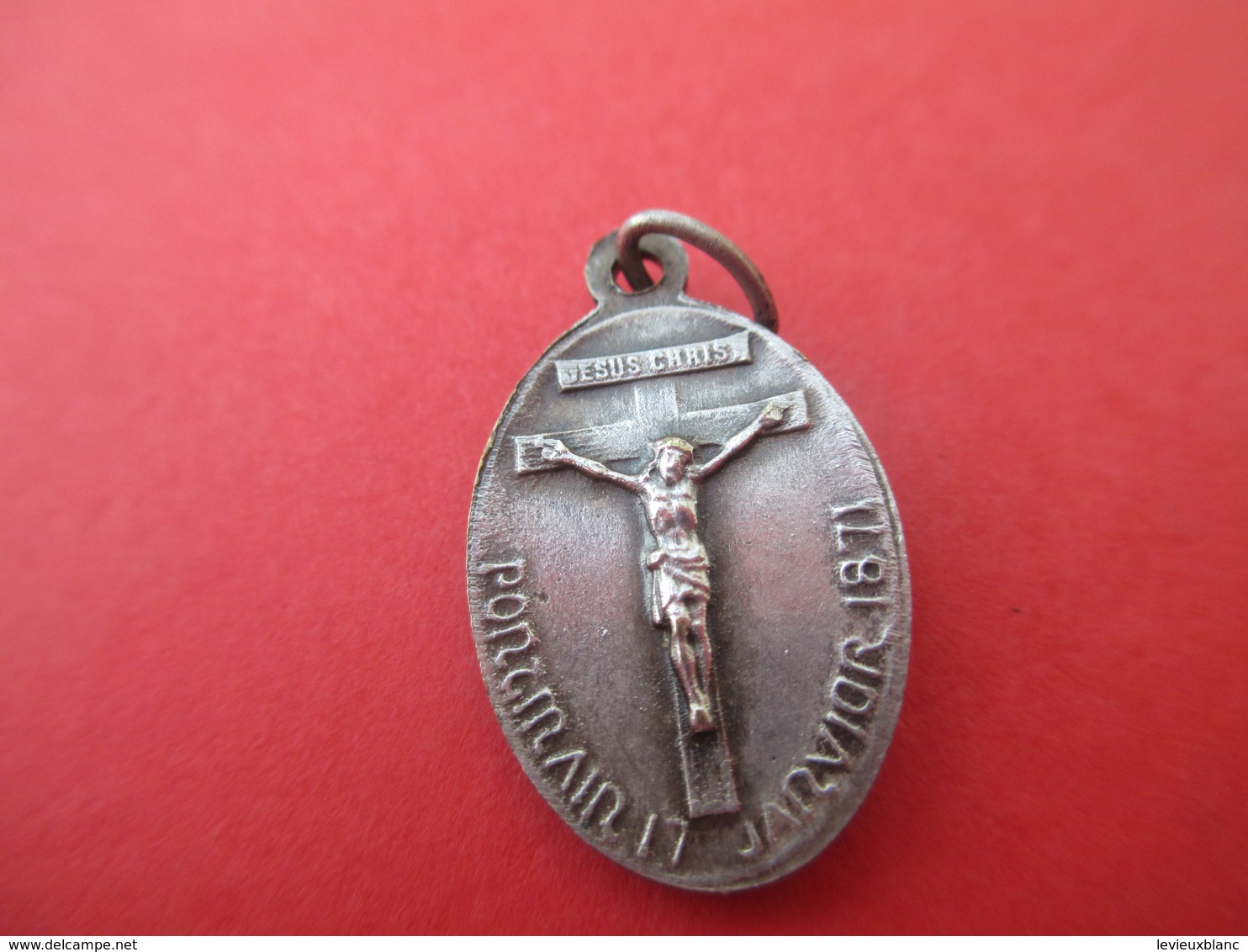 Médaille Religieuse Ancienne/ Jesus Christ/ ND De  PONTMAIN/Fin  XIXéme     CAN582 - Religion & Esotérisme