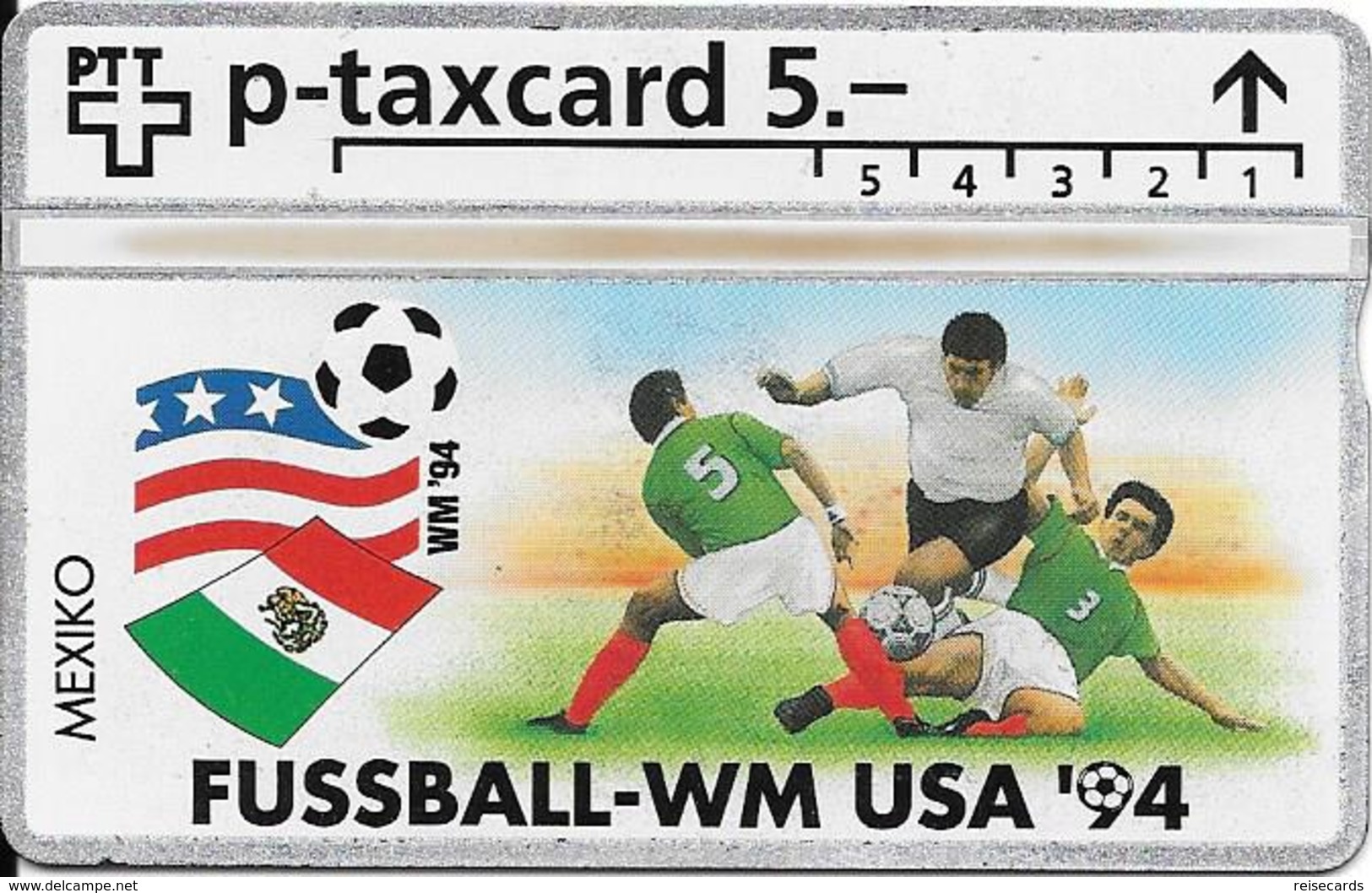 Switzerland: PTT KP-94/6S 503L Fussball WM94 - Mexiko - Svizzera