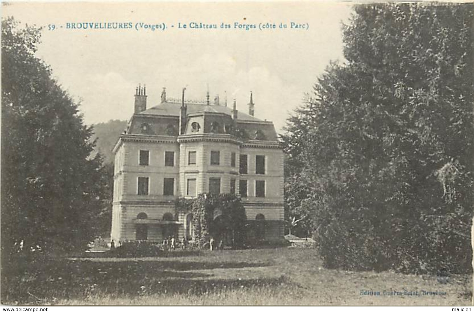 -dpts Div.-ref-AR135- Vosges - Brouvelieures - Chateau Des Forges ( Côté Du Parc ) - Carte Bon Etat - - Brouvelieures