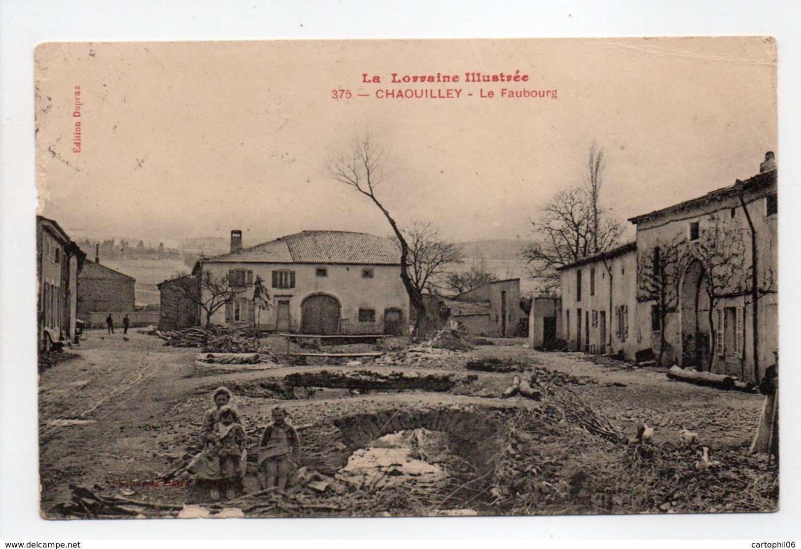 - CPA CHAOUILLEY (54) - Le Faubourg 1910 (avec Personnages) - Edition Dupraz 375 - - Autres & Non Classés