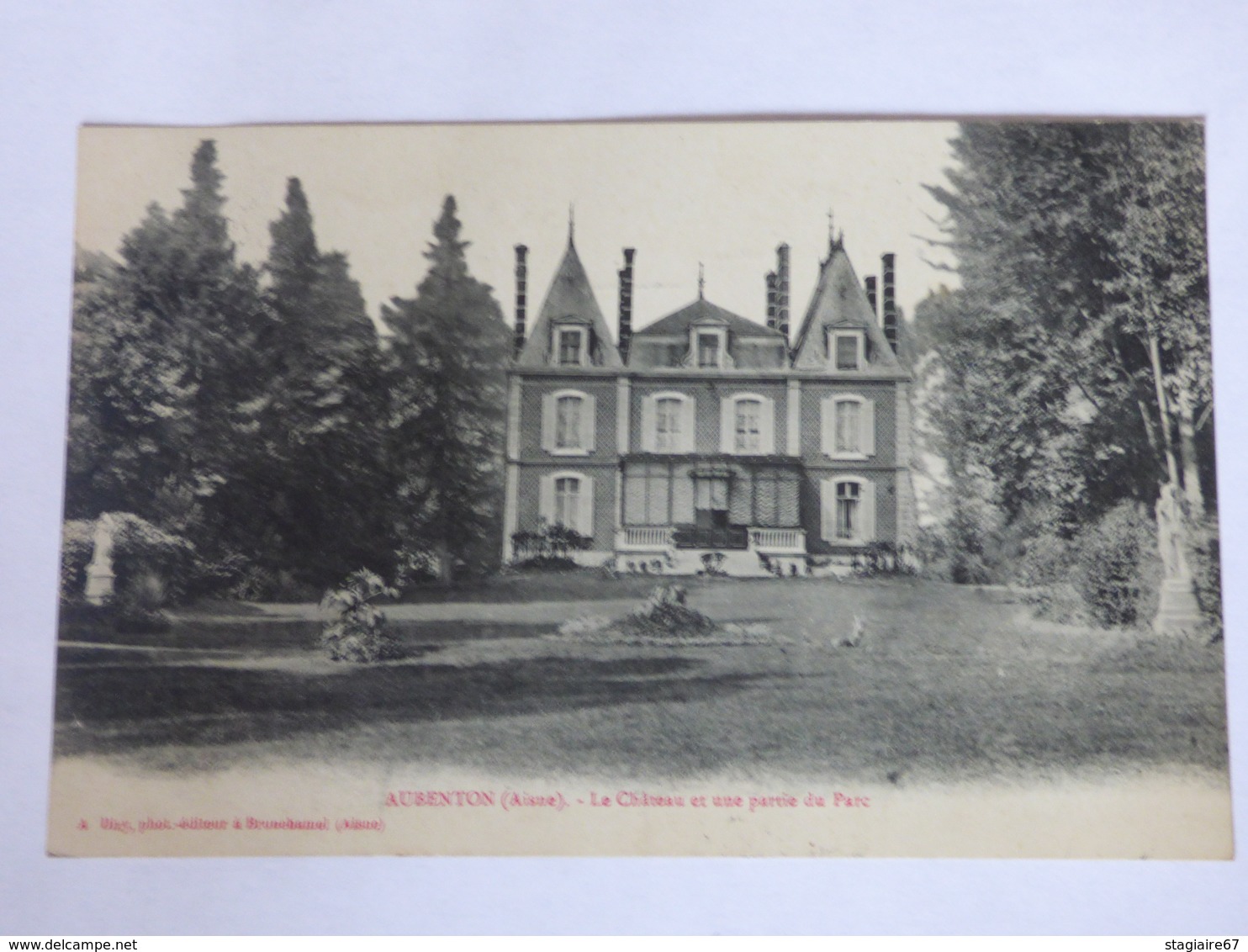 FRANCE-AISNE-02-AUBENTON-LE CHATEAU ET UNE PARTIE DU PARC - Other & Unclassified