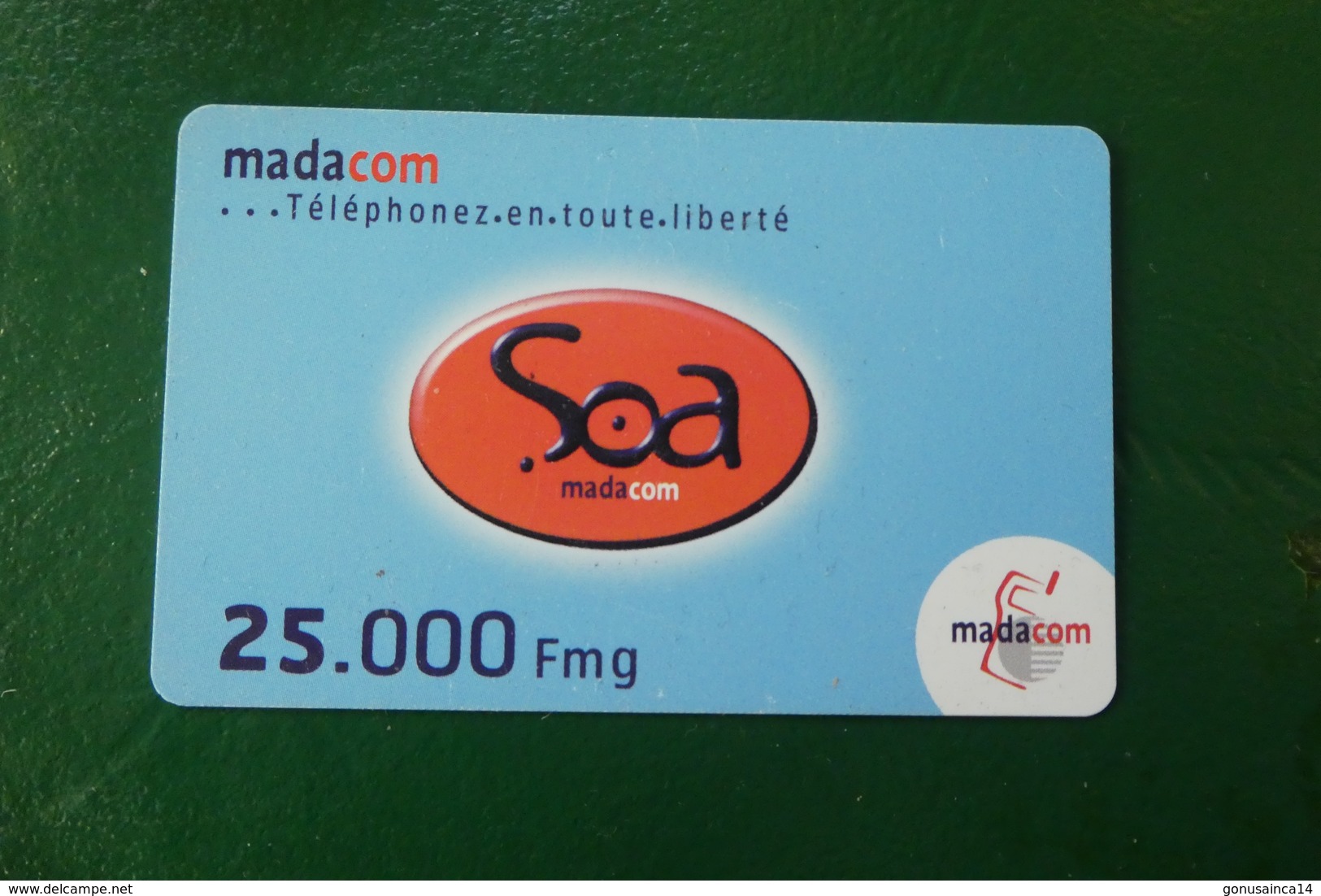 MADAGASCAR  MADACOMM 25 000 FMG  TELEPHONEZ EN TOUTE LIBERTE - Madagascar