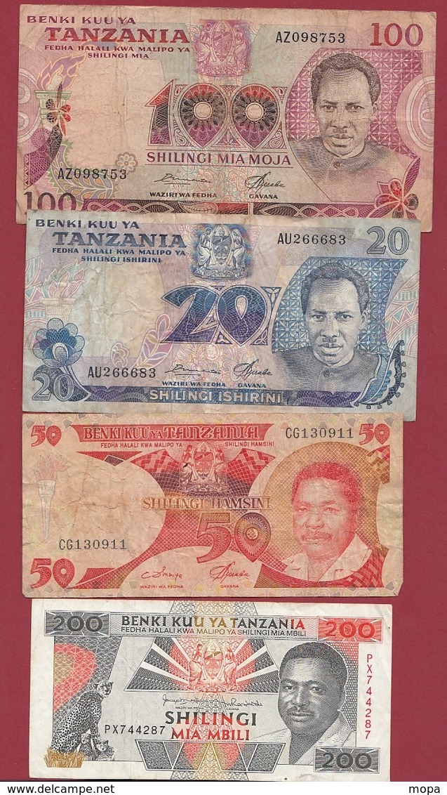 Tanzanie 9 Billets Dans L 'état - Tanzania