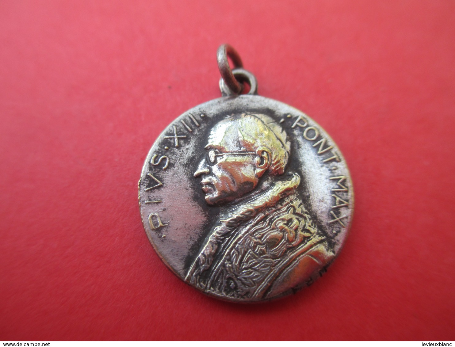 Petite Médaille Religieuse Ancienne  /Pie XII Pont Max / Anno Sainto /Bronze Nickelé/1950      CAN592 - Religion & Esotericism