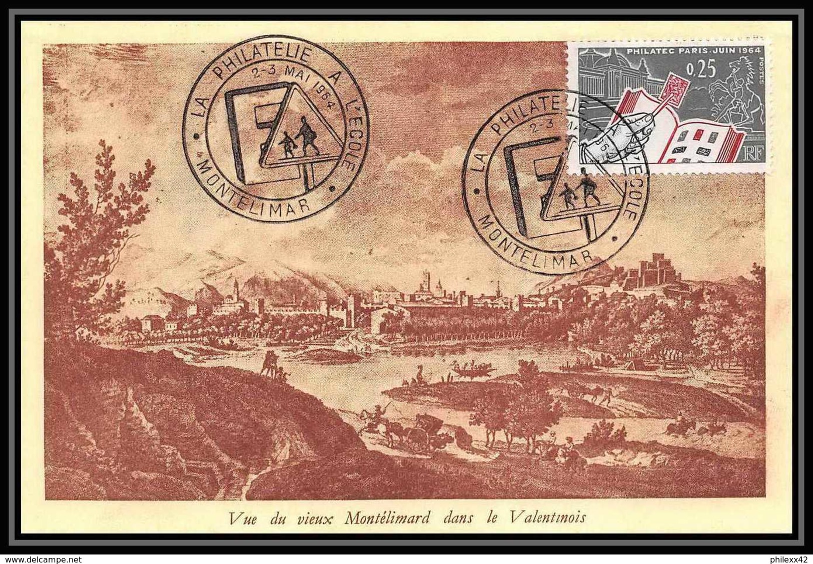1760/ Carte Maximum (card) France N°1403 Exposition Philatélique PHILATEC 64 à Paris - 1960-1969