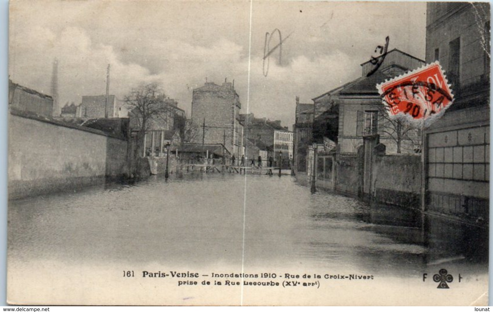 75 PARIS 15ème - Inondation De Paris - Rue De La Croix Nivert Prise De La Rue Lecourbe       * - Arrondissement: 15