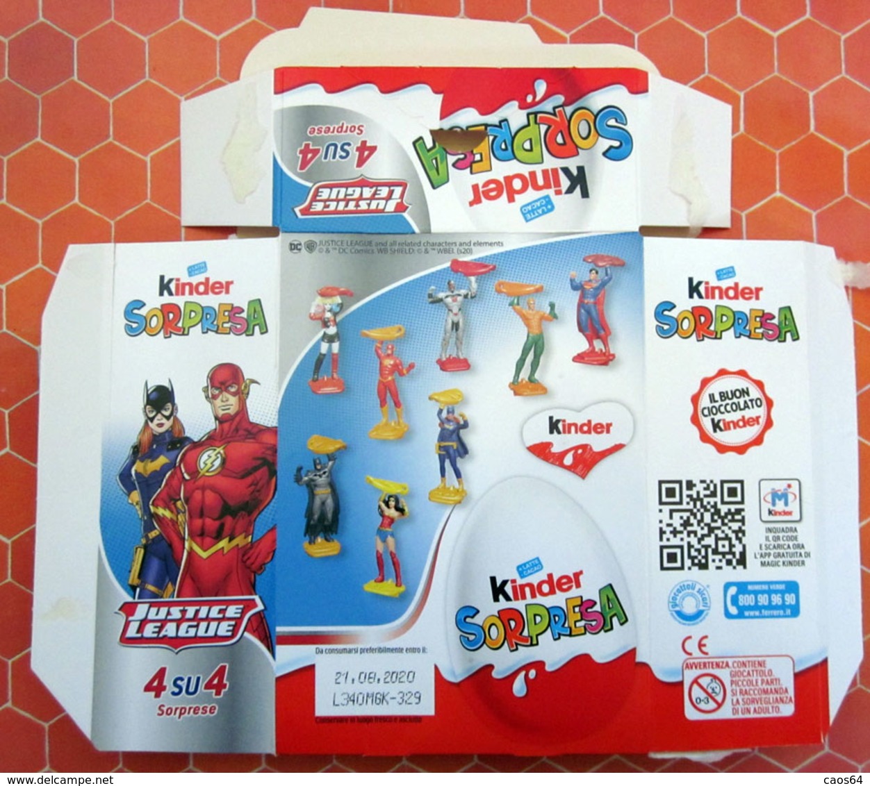 JUSTICE LEAGUE DC 2020 KINDER SORPRESA  ITALY SCATOLA BOX - Sonstige & Ohne Zuordnung