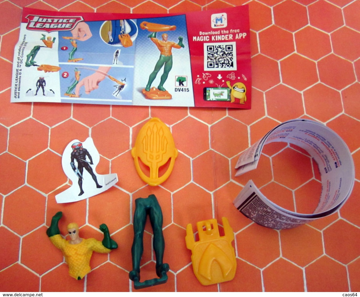 JUSTICE LEAGUE AQUAMAN KINDER SORPRESA  DV415 + BPZ 2020 Ferrero - Cartoons