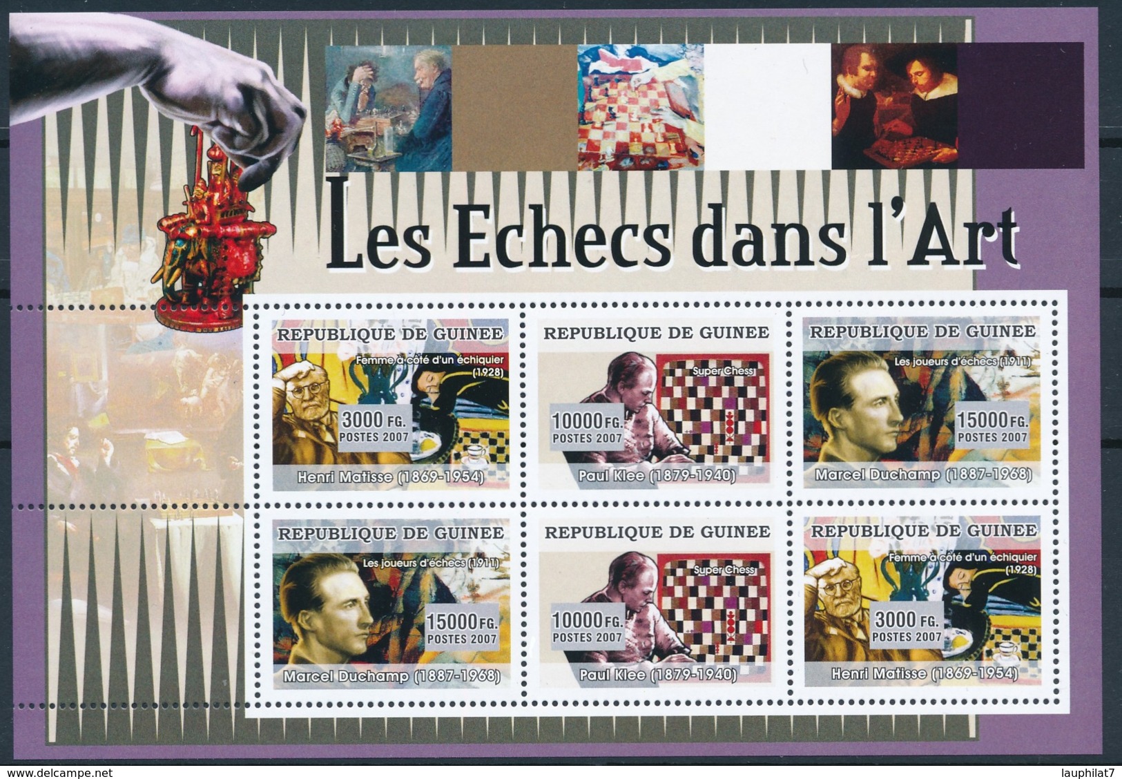 [400963]TB//**/Mnh-Guinée 2006 - Les Echecs Dans L'art - Echecs