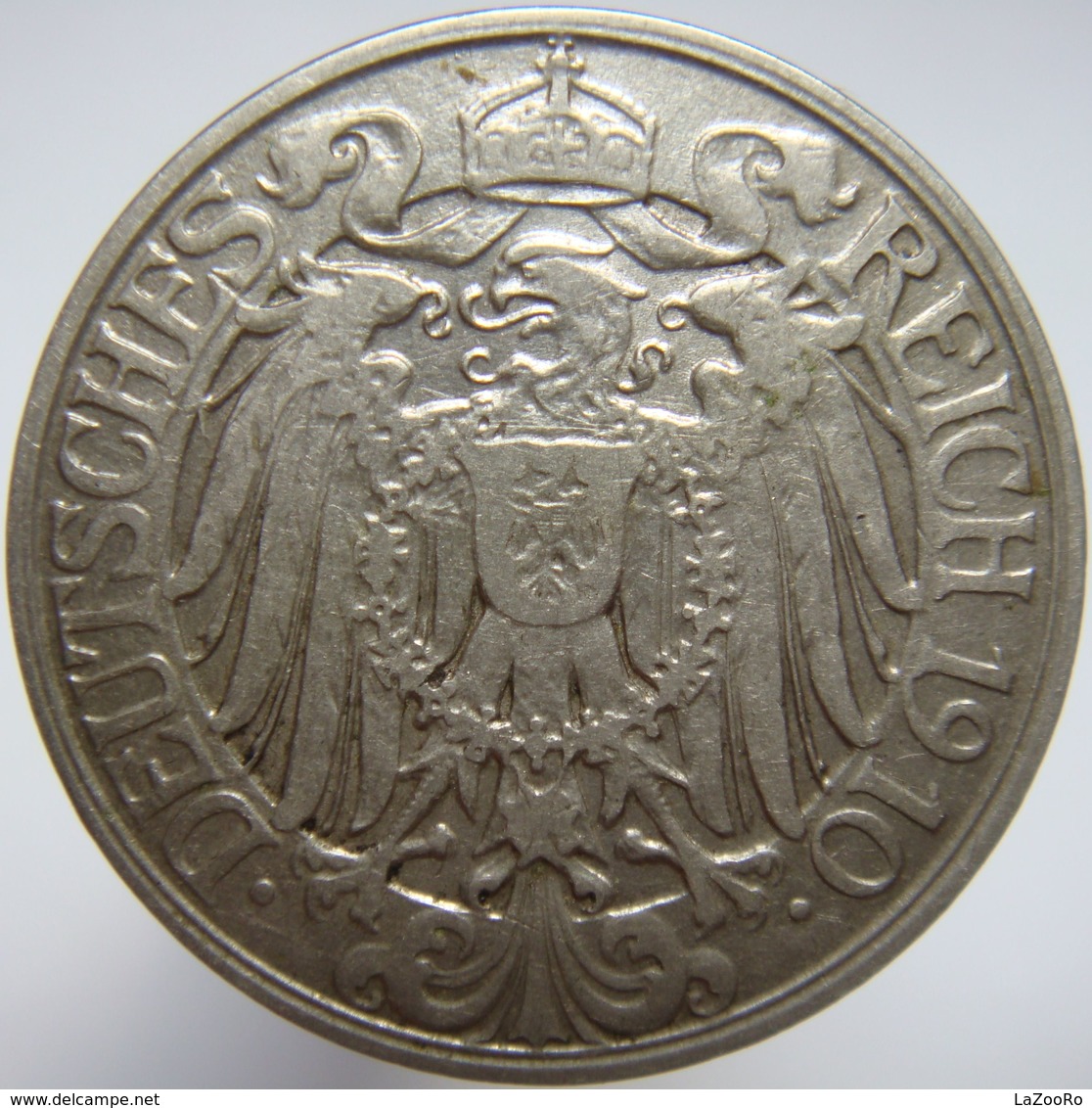 LaZooRo: Germany 25 Pfennig 1910 D XF - Doubling - 25 Pfennig