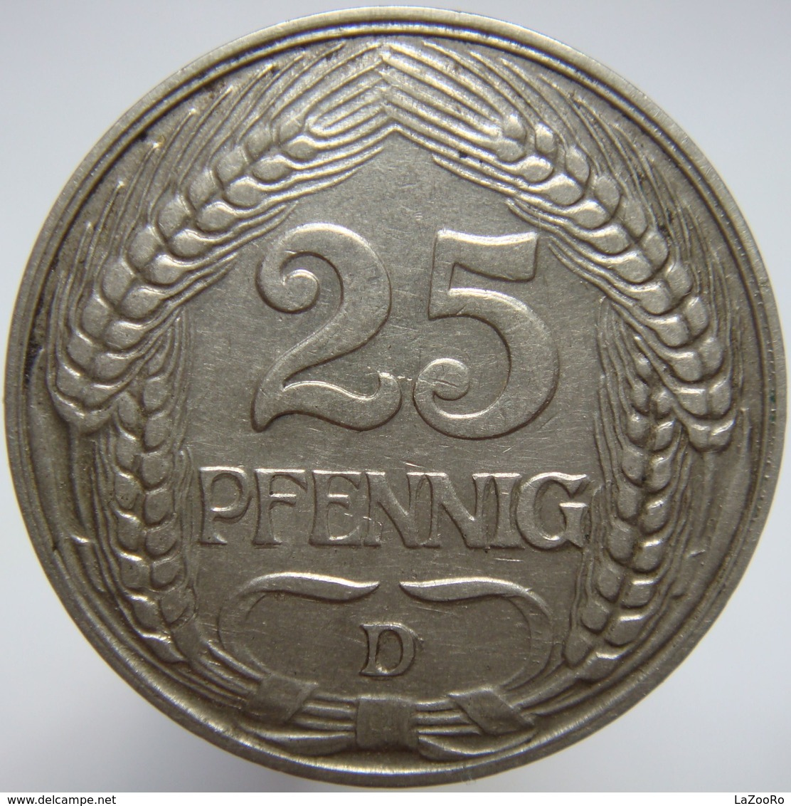 LaZooRo: Germany 25 Pfennig 1910 D XF - Doubling - 25 Pfennig