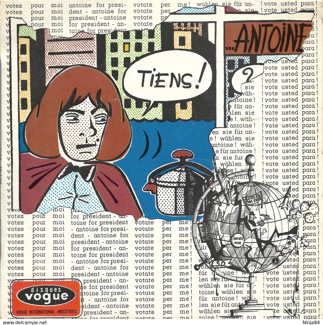 EP 45 RPM (7")  Antoine  "  Votez Pour Moi  " - Autres - Musique Française