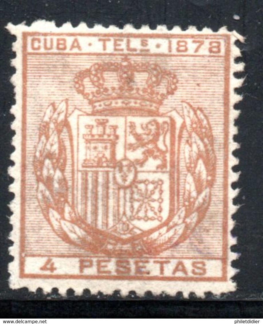 TELEGRAPHE / TELEGRAFOS YT 44 NEUF SANS GOMME - - Cuba (1874-1898)