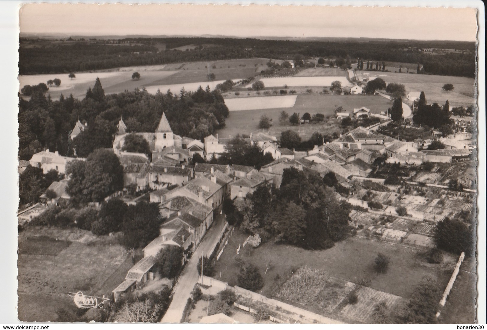 CPSM  24 MENSIGNAC VUE AERIENNE - Otros & Sin Clasificación