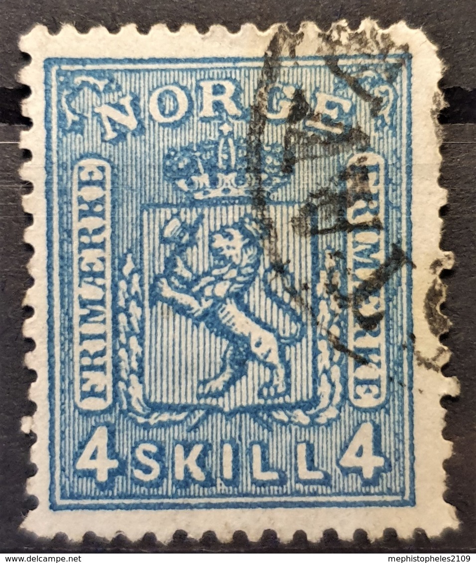 NORWAY 1863 - Canceled - Sc# 8 - 4sk - Used Stamps