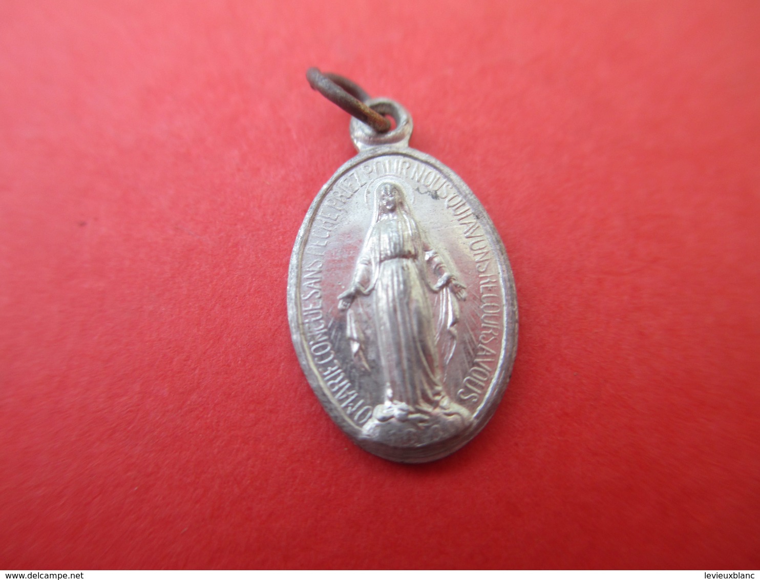 Mini- Médaille Religieuse Ancienne/O Marie/Coeurs Sacrés/Aluminium/France/Début XXéme CAN599 - Religion & Esotérisme
