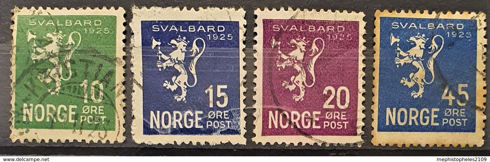 NORWAY 1925 - Canceled - Sc# 111-114 - Complete Set! - Gebraucht