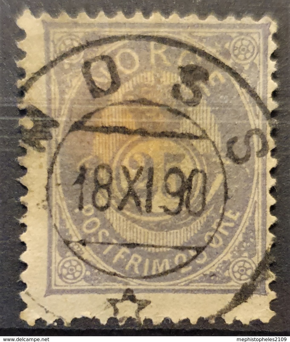 NORWAY 1884 - Canceled - Sc# 46 - 25o - Oblitérés