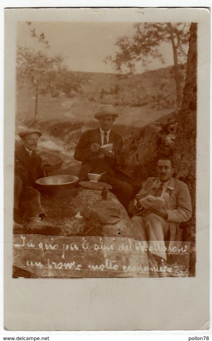 VECCHIA FOTO - OLD PHOTO - PERSONE - IN GIRO PER LE ALPI DEL MOTTARONE - NOVARA - VERBANIA - 1913 - Vedi Retro - Persone Anonimi