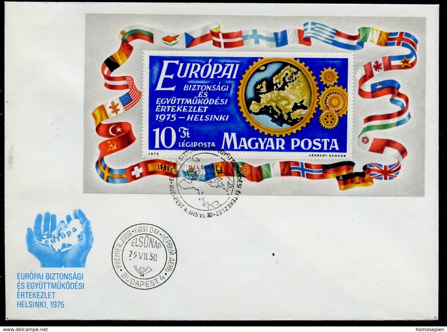 Hongrie - Hungary - Ungarn FDC 1975 Y&T N°BF119 - Michel N°B113A - EUROPA KSZE - FDC