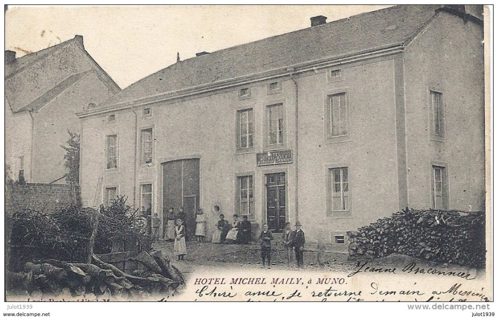 MUNO ..-- Hôtel MICHEL - MAILY . 1905 Vers POURU - SAINT - REMY ( Melle Clémence DEROCHE? ) . Voir Verso . - Florenville