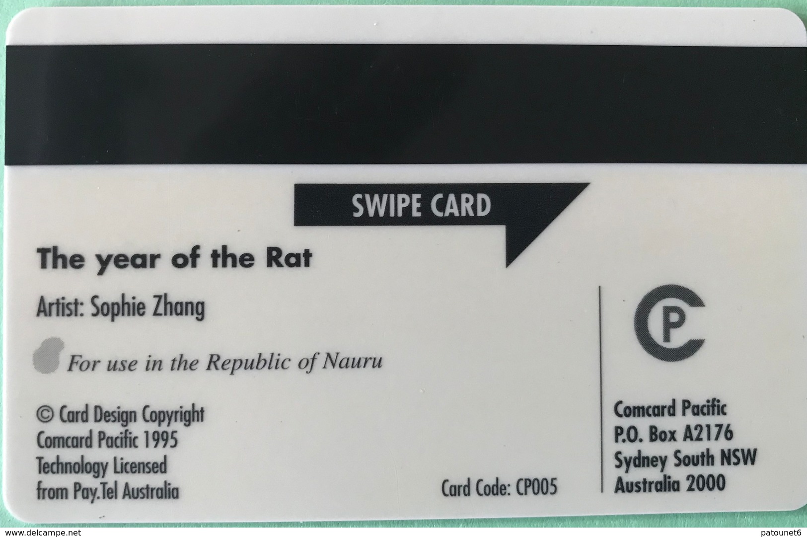 NAURU  -  Card  -  FAKE  -  ComCard Pacific  -  The Year O The Rat  -  $10 - Nauru